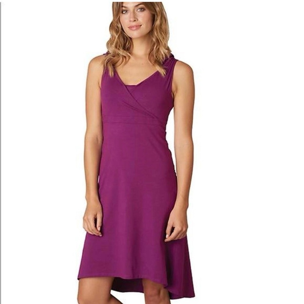 prAna Striped Athletic Midi Dress in Women’s Small